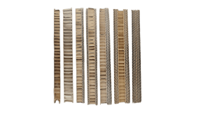 Verschiedene Stärken Wabenpappe und Wellpappe