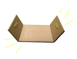 Tray aus Wabenpappe für Verpackungen für Wickelsystem nexttec