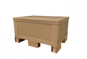 Exportbehälter_aufgestellt_geschlossen Wabenbox aus Wabenpappe