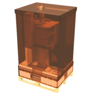 Verpackung aus Wabenpappe, Wellpappe und PE-Schaum für Körperscanner