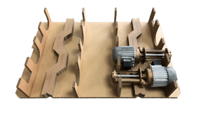 Verpackung aus Wabenpappe für Pumpen