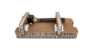 Verpackung Solarheizstab aus Wabenpappe
