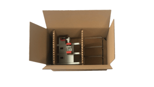 Verpackung für Gerätehalterung aus Wabenpappe