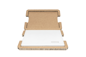 Repairverpackung für Notebooks aus Wabenpappe