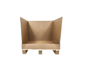 Transportbehälter aus Pappe und Holz
