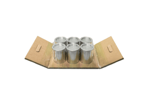 Tray-Wabenpappe-Dosen-Folie