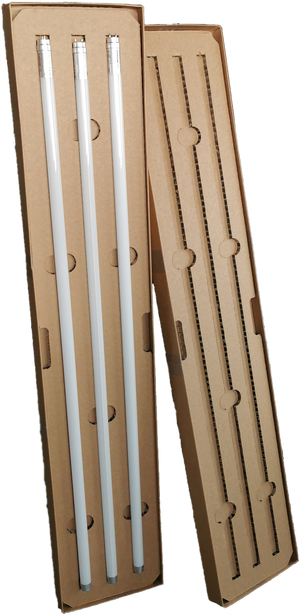 Röhrenverpackung aus Wabenpappe